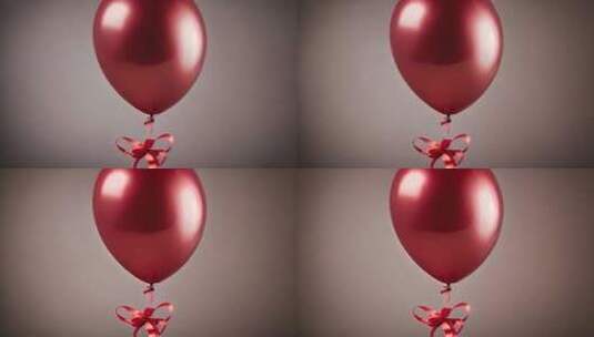 生日红色飞行气球背景高清在线视频素材下载