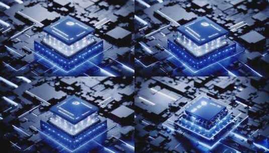 半导体芯片电路板处理器电子元件高清在线视频素材下载