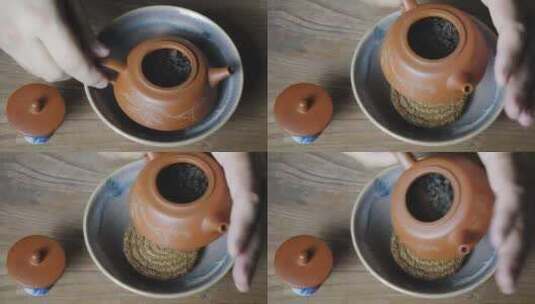 【正版素材】紫砂壶泡茶工夫茶高清在线视频素材下载