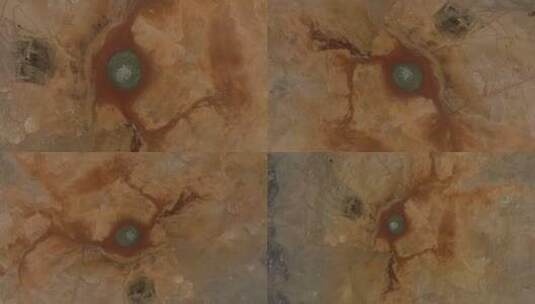 青海海西州茫崖艾肯泉恶魔之眼高空航拍高清在线视频素材下载