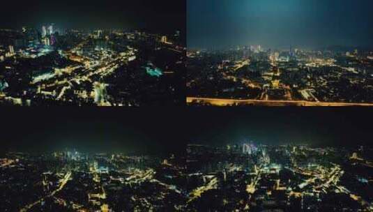 江苏南京夜景航拍高清在线视频素材下载