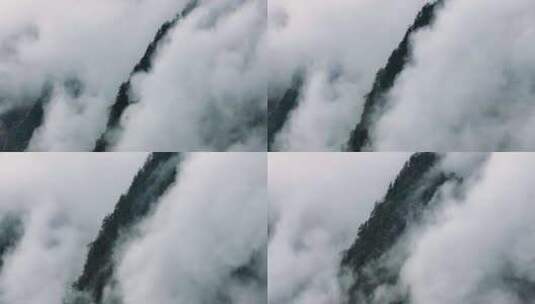 山谷里的云雾天气高清在线视频素材下载