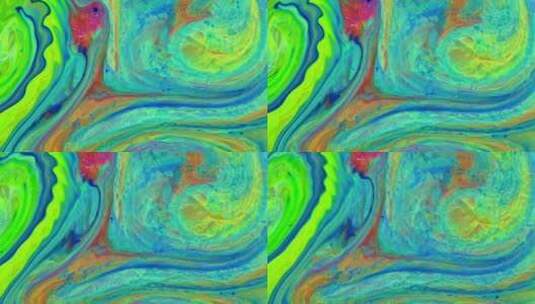 彩色液体墨水颜色混合爆发涡流流体45高清在线视频素材下载