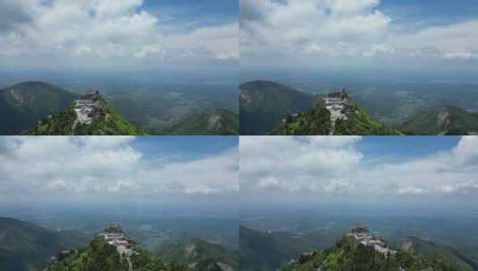 南岳衡山祝融峰风光航拍高清在线视频素材下载