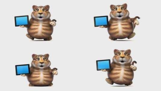 有趣的猫-3D动画高清在线视频素材下载