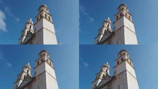 墨西哥墨西哥城教堂外景高清在线视频素材下载