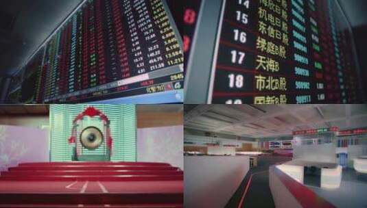 原创上海证券交易所空景&股票指数合集4K高清在线视频素材下载
