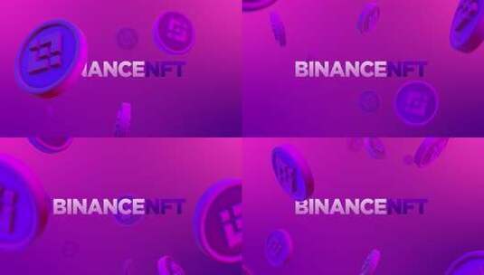 Binance Nft加密货币下跌硬币背高清在线视频素材下载