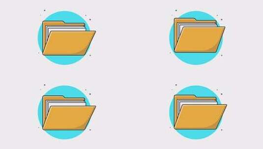4K文件夹与文档。云存储概念动画视频高清在线视频素材下载