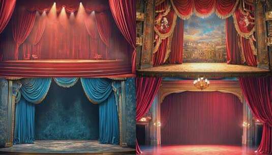 宏伟壮观大气舞台拉近穿梭年会背景片头开场高清在线视频素材下载