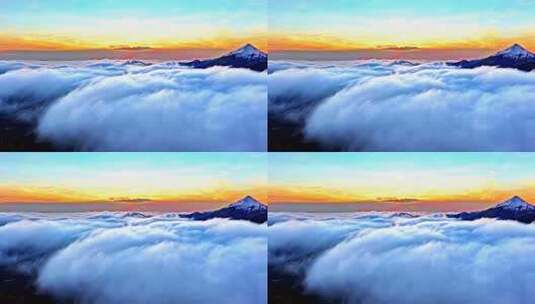 云海日出雪山全景高清在线视频素材下载