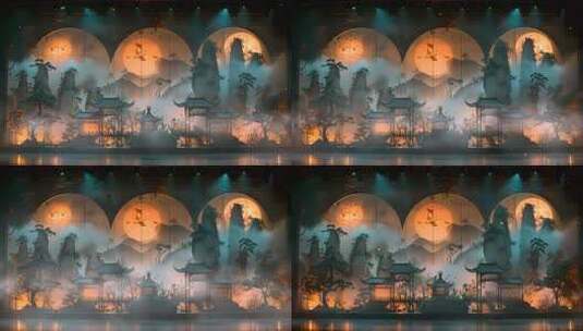 _4K古典国风舞台剧背景高清在线视频素材下载