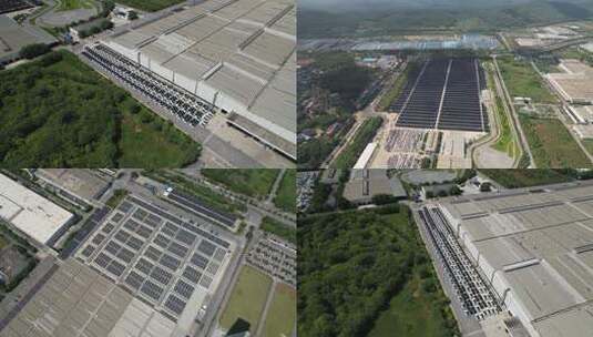 【4K】东风风行新能源汽车工厂太阳能发电高清在线视频素材下载