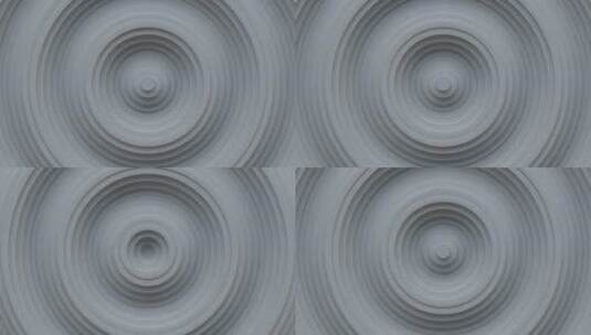 灰色同心圆。无缝循环3D渲染动画高清在线视频素材下载