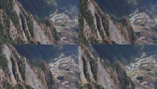 云南香格里拉雨崩村冰湖圣湖高空航拍高清在线视频素材下载