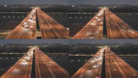 重庆大桥夜景航拍素材高清在线视频素材下载