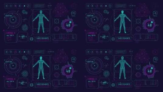 关于在Alpha通道上动画的人类数字化的高清在线视频素材下载