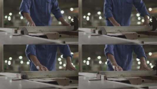 4kAlisa拍摄原片锯木头机床高清在线视频素材下载