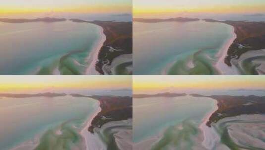 澳大利亚昆士兰州圣灵岛的鸟瞰图。高清在线视频素材下载