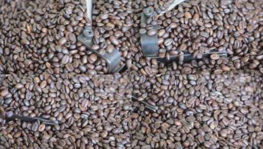 烤咖啡豆咖啡豆烘培烘培咖啡豆烘烤咖啡豆高清在线视频素材下载