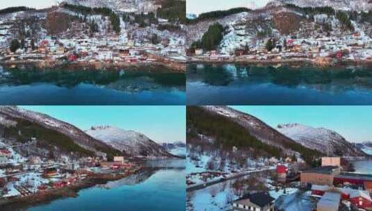 4K航拍挪威塞尼亚岛风光无限高清在线视频素材下载