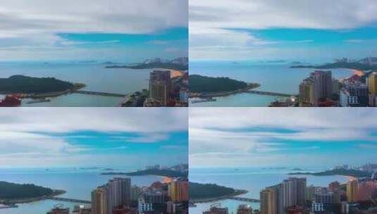 海滨城市珠海蓝天白云一高清在线视频素材下载