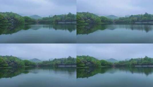 杭州西湖浴鹄湾春天江南水墨画风景延时高清在线视频素材下载