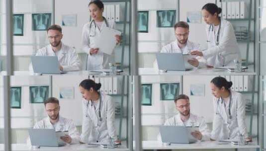 医生，诊所，谈话，解释高清在线视频素材下载