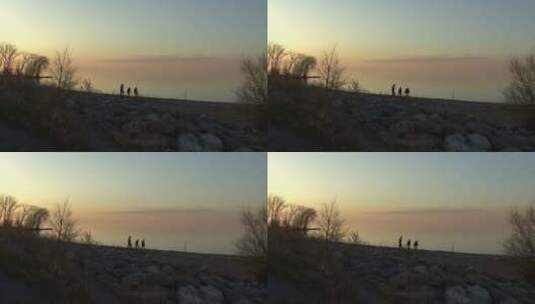 日落后的湖景高清在线视频素材下载