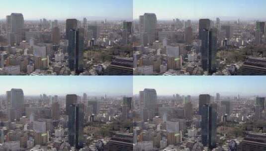 东京城市天际线的宽拍摄高清在线视频素材下载