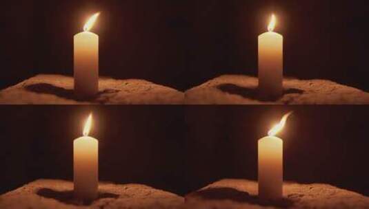 蜡烛照亮黑暗高清在线视频素材下载