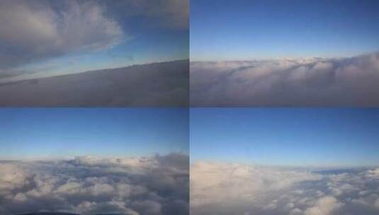 飞机云朵高清在线视频素材下载