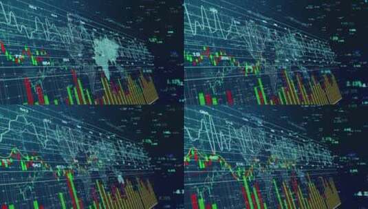 金融证券股票市场数据曲线走势图宣传片视频高清在线视频素材下载