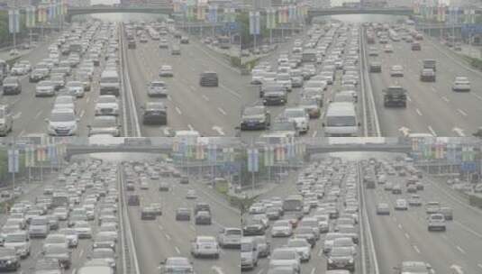 北京马路车流城市街景高清在线视频素材下载