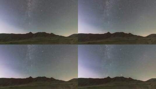 甘肃祁连山国家公园星空银河高清在线视频素材下载