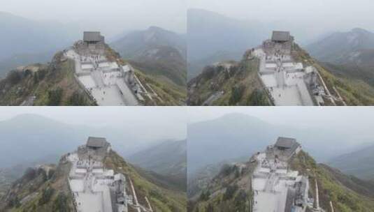 航拍南岳衡山5A景区高清在线视频素材下载