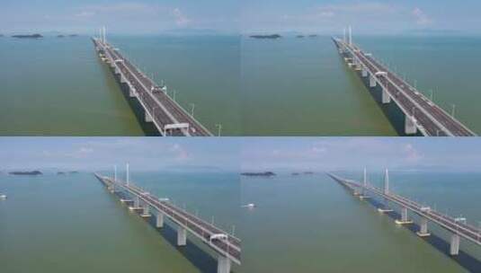 4K港珠澳大桥航拍高清在线视频素材下载