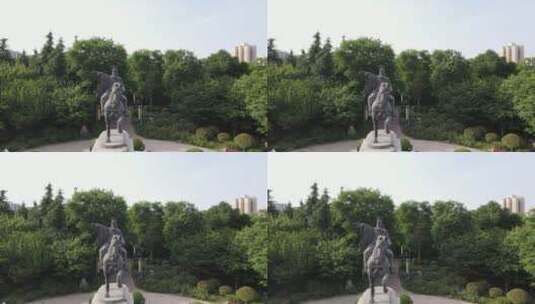 公园里的雕像高清在线视频素材下载