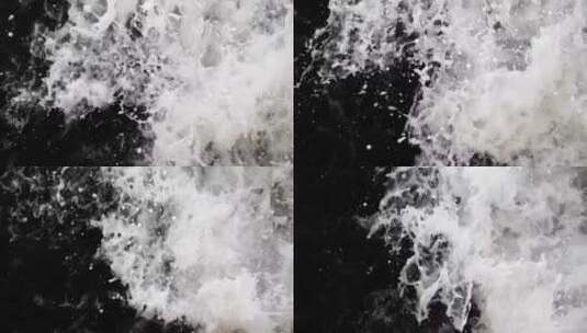 水波产生的泡沫纹理高清在线视频素材下载