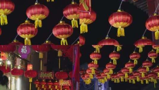 【镜头合集】后海春节装饰红灯笼高清在线视频素材下载
