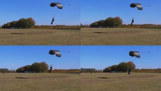跳伞 极限运动 降落伞 运动 降落高清在线视频素材下载