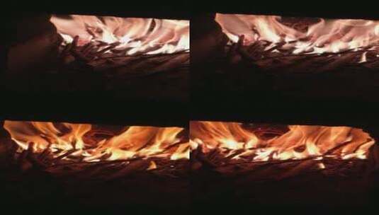 燃烧的灶火火焰4K实拍视频 (18)高清在线视频素材下载