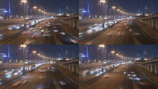 车流 交通 道路 城市 繁忙 延时高清在线视频素材下载