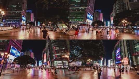 8K重庆解放碑夜景延时3高清在线视频素材下载