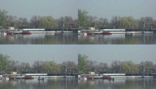 北京什刹海春天风景绿色可调色高清在线视频素材下载