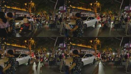 扬州东关街夜景高清在线视频素材下载