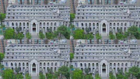 湖北武汉宗教寺庙古德寺4K航拍高清在线视频素材下载