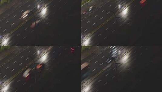 城市夜景 街道车流 延时高清在线视频素材下载