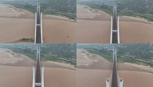 龙门黄河大桥高清在线视频素材下载
