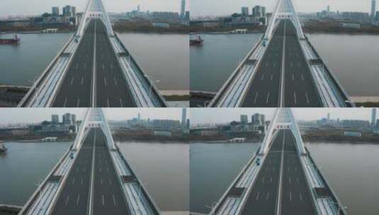 上海疫情防控南浦大桥高架高清在线视频素材下载